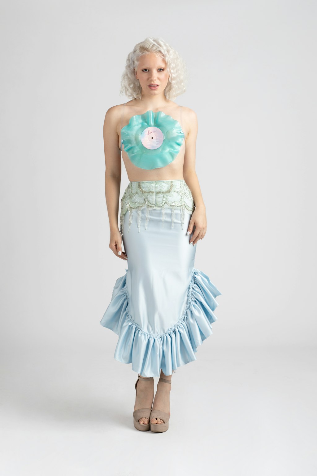 Katya Asymmetrical Ruffle Tiered Mesh Skirt