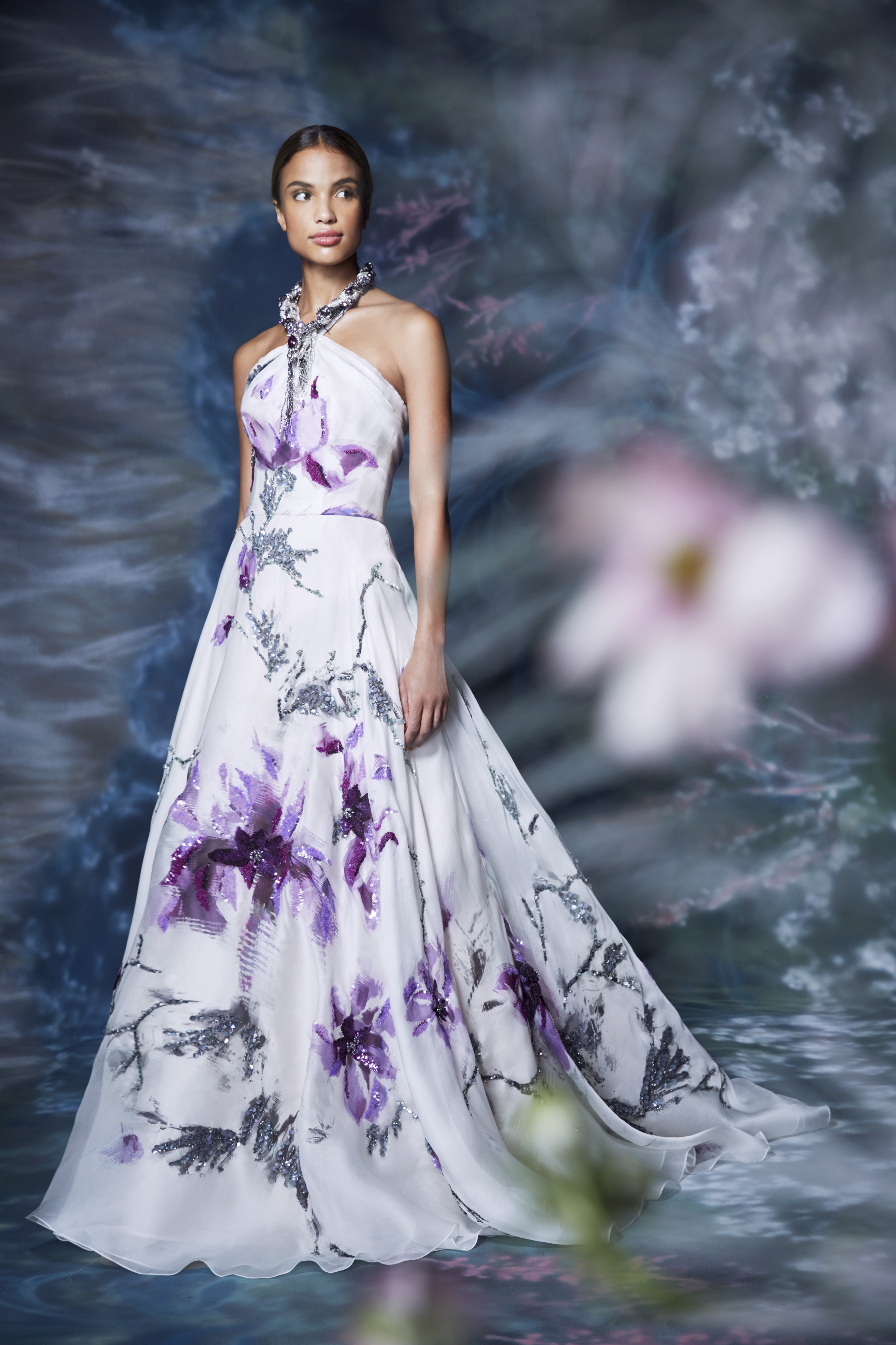 Marchesa shop purple dress